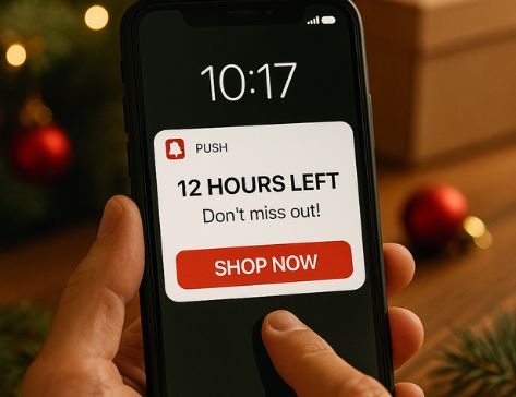 Creating Scarcity with Push Ads in December Countdowns & Limited Stock